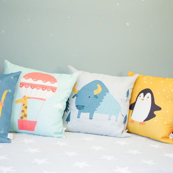 Bunyan Bison Cushion Cover and Optional Inner Filling |  Kids Gift Idea