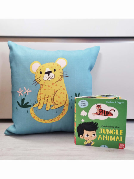 Leo the Leopard Throw Pillow & Optional Filling |  Kids Gift Idea