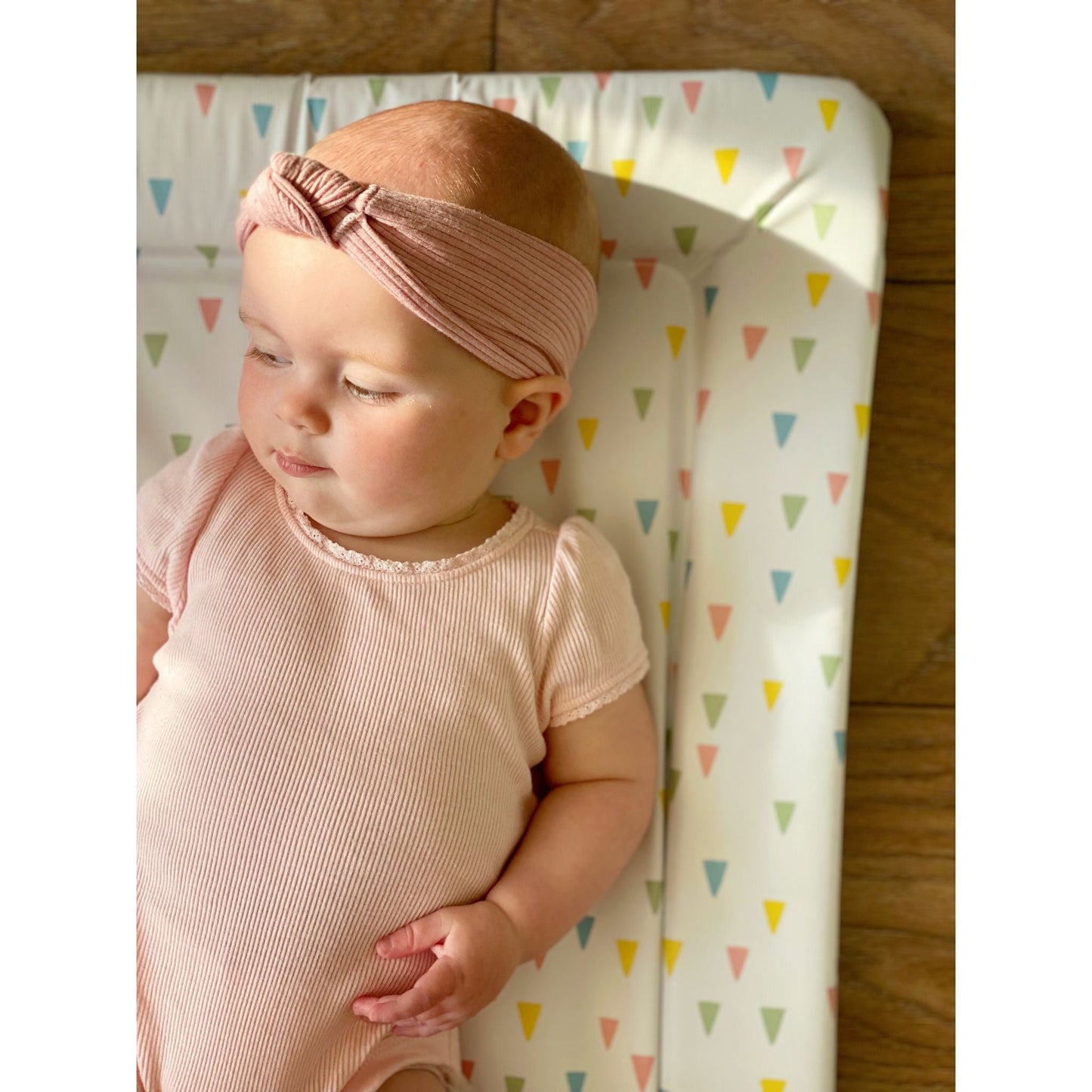 Triangles Baby Changing Mat – UK Made Waterproof Standard Baby Changing Pad | Non-Toxic Nursery Foam Changing Mat 79x46cm