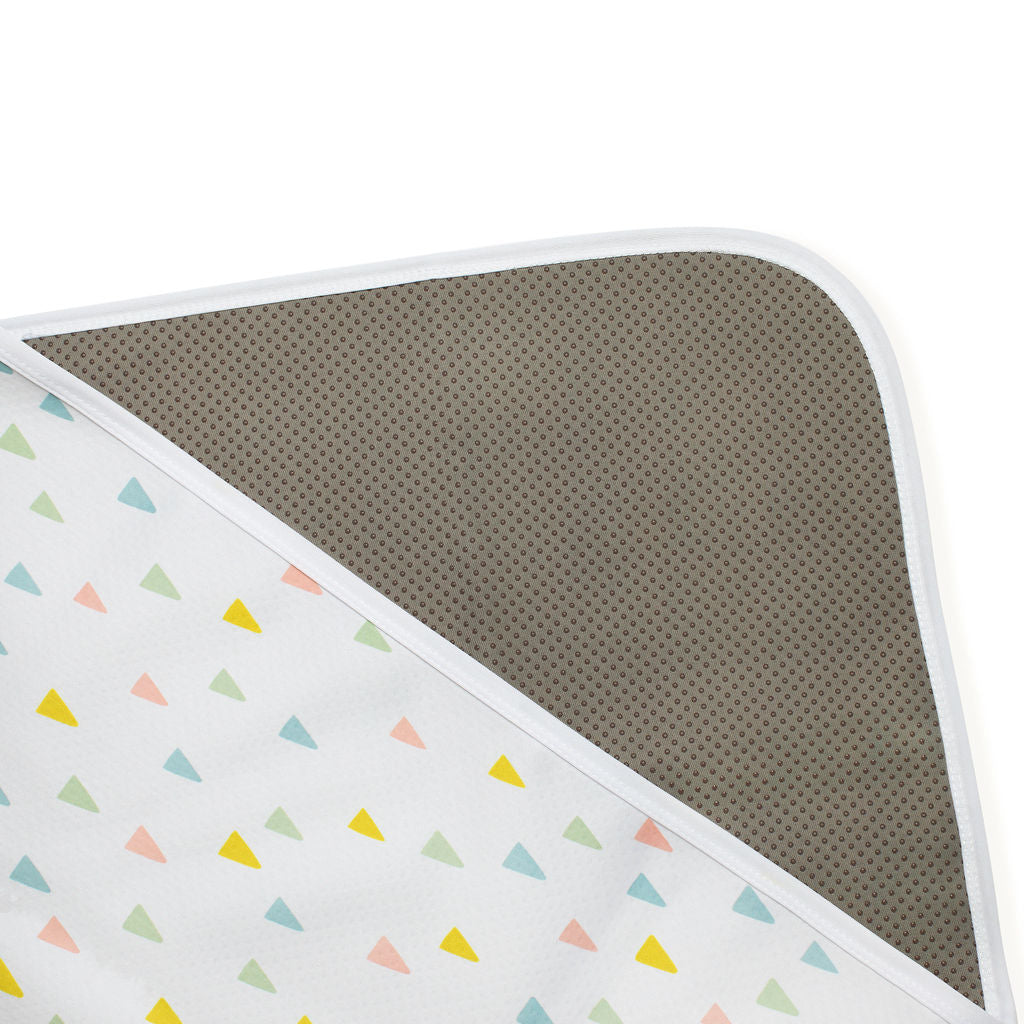 Anti-Slip Baby Splash Mat – Large Waterproof Weaning & Messy Play Floor Protector (Triangles)