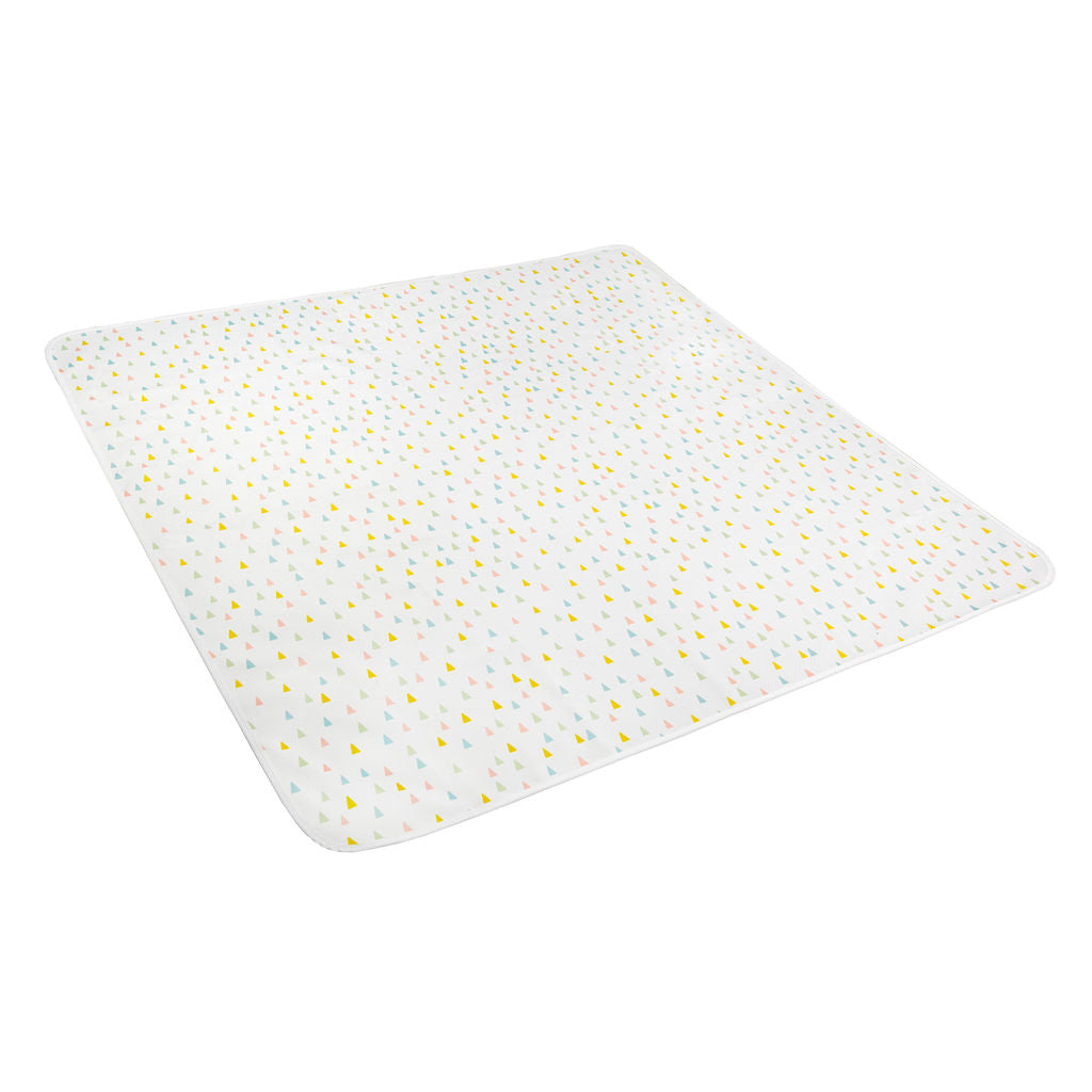 Anti-Slip Baby Splash Mat – Large Waterproof Weaning & Messy Play Floor Protector (Triangles)