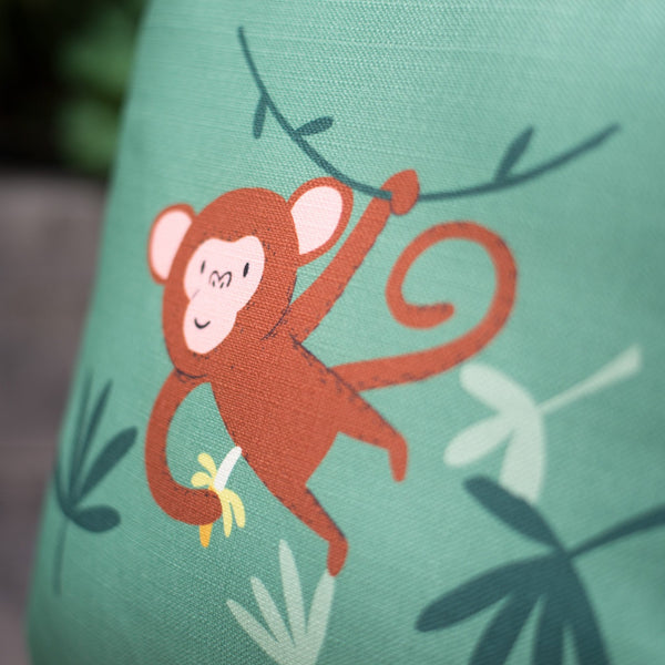 Products Mikey Monkey Green Home Cushion Cover for Baby Nursery, Children’s Room or Playroom Décor
