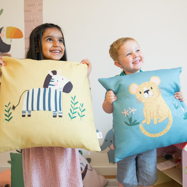 Jungle Animals Cushion Covers & Optional Filling |  Kids Gift Idea