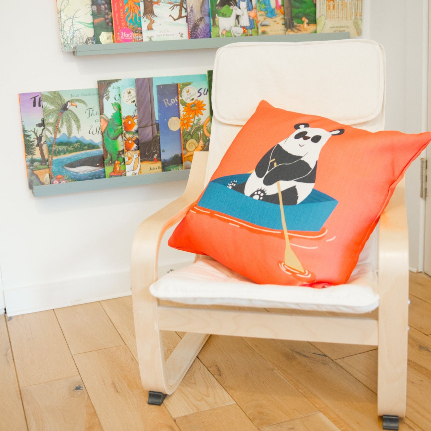 Pam Panda Cushion Cover and Optional Inner Filling |  Kids Gift Idea