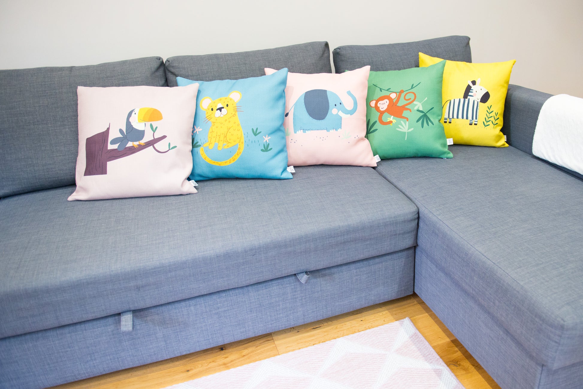 Products Mikey Monkey Green Home Cushion Cover for Baby Nursery, Children’s Room or Playroom Décor