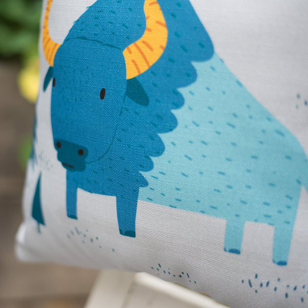 Bunyan Bison Cushion Cover and Optional Inner Filling |  Kids Gift Idea