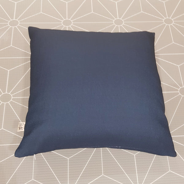 cotton linen cover, navy 18x18, 45x45 square printed cushion