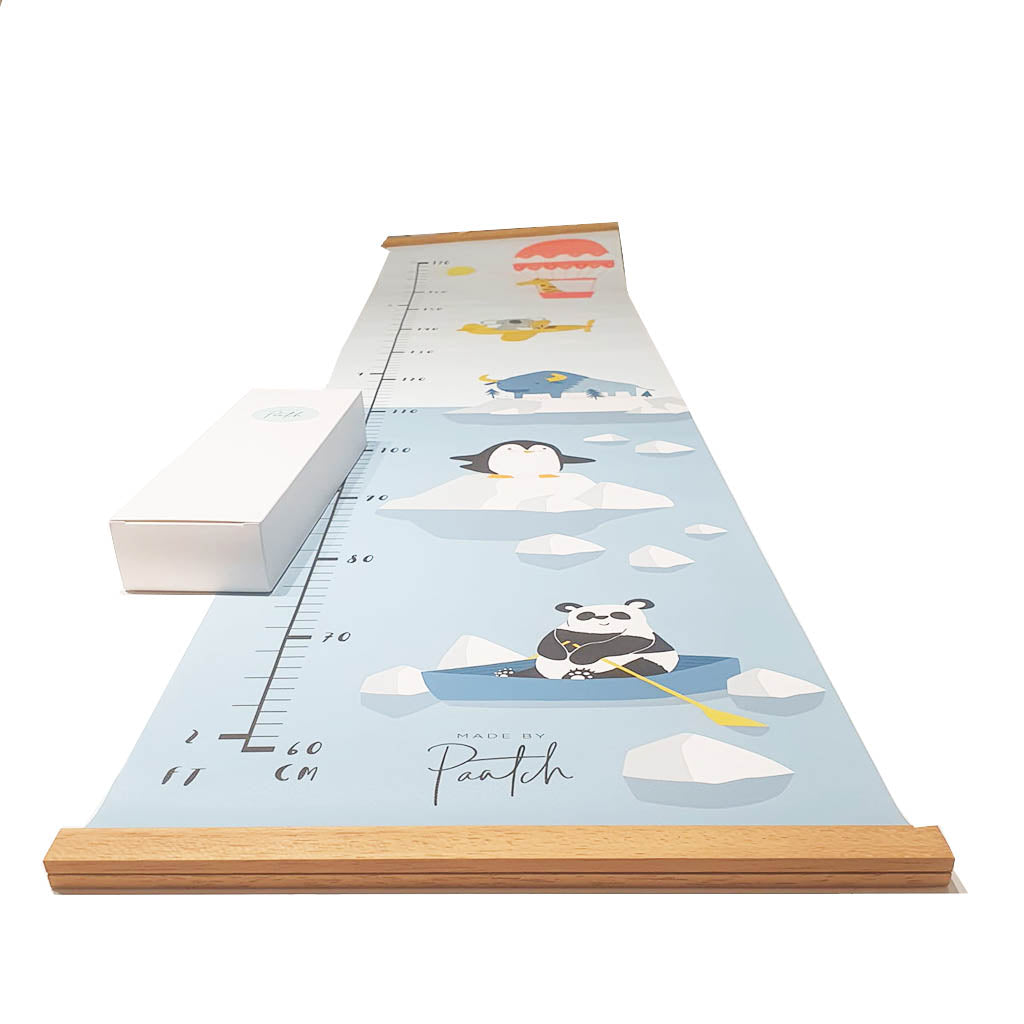 Giraffe Height Chart for Kids – Safari Animal Growth Chart Canvas | Nursery Wall Decor | Made By Paatch