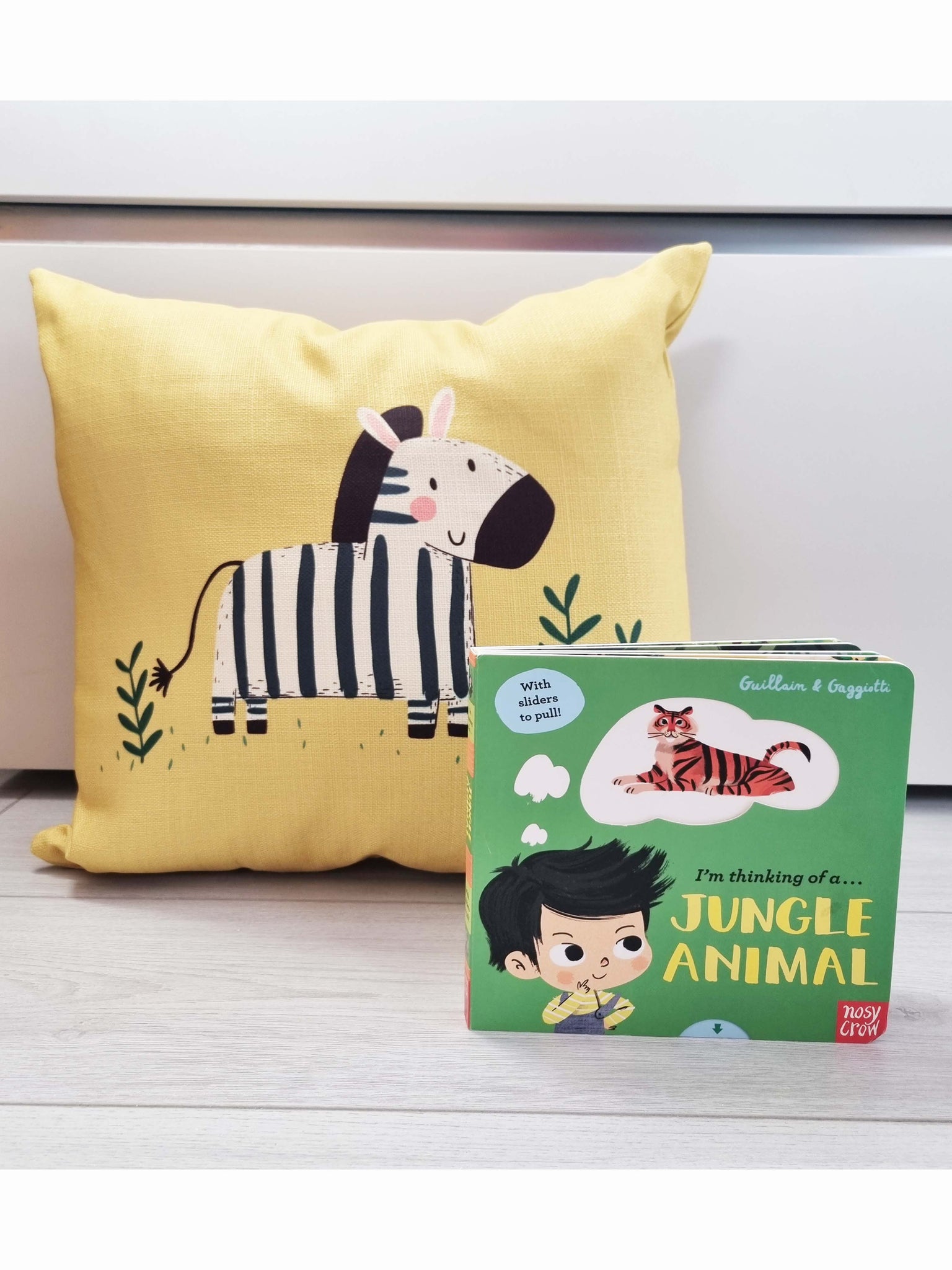 Jungle Cushion and Book Children's Gift| 1st Birthday Gift | Kids Gift Idea