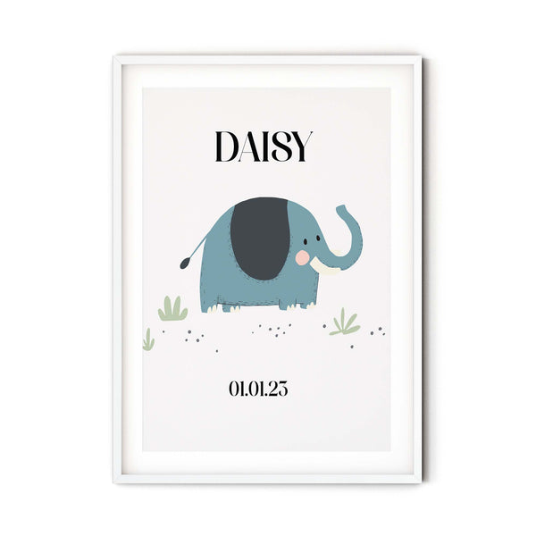 Dream Big Little One | Elephant Personalised Nursery Print