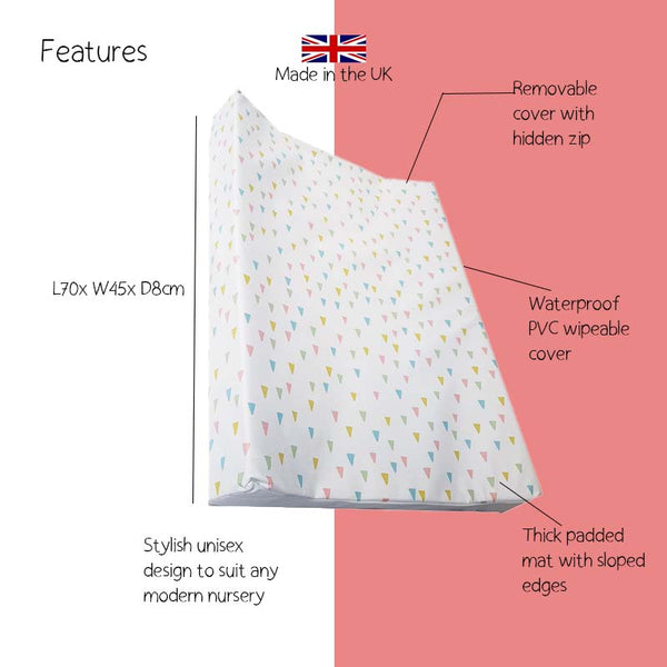 Baby Changing Pad | Printed Triangles Design