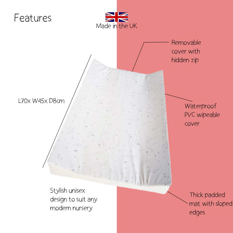 Stars Print Baby Changing Mat | Reach For The Stars Range