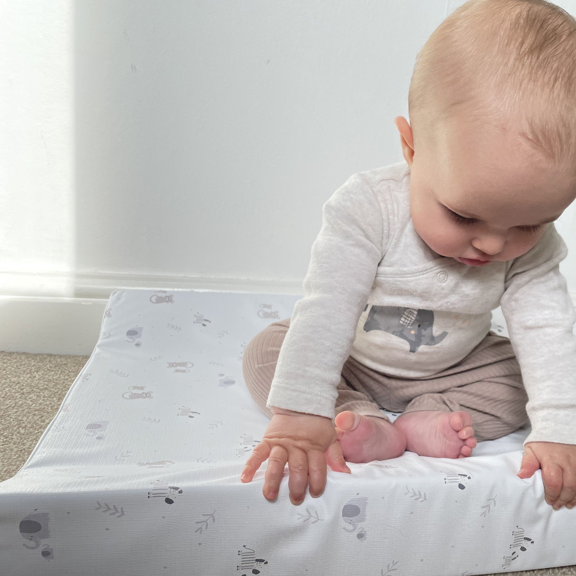 wedge changing mat, changing pad, safari animal baby changing mat