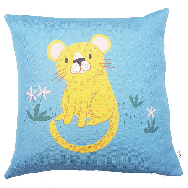 lion cushion, kids lion cushion, cheetah print cushion, kids animal cushion, safari animals