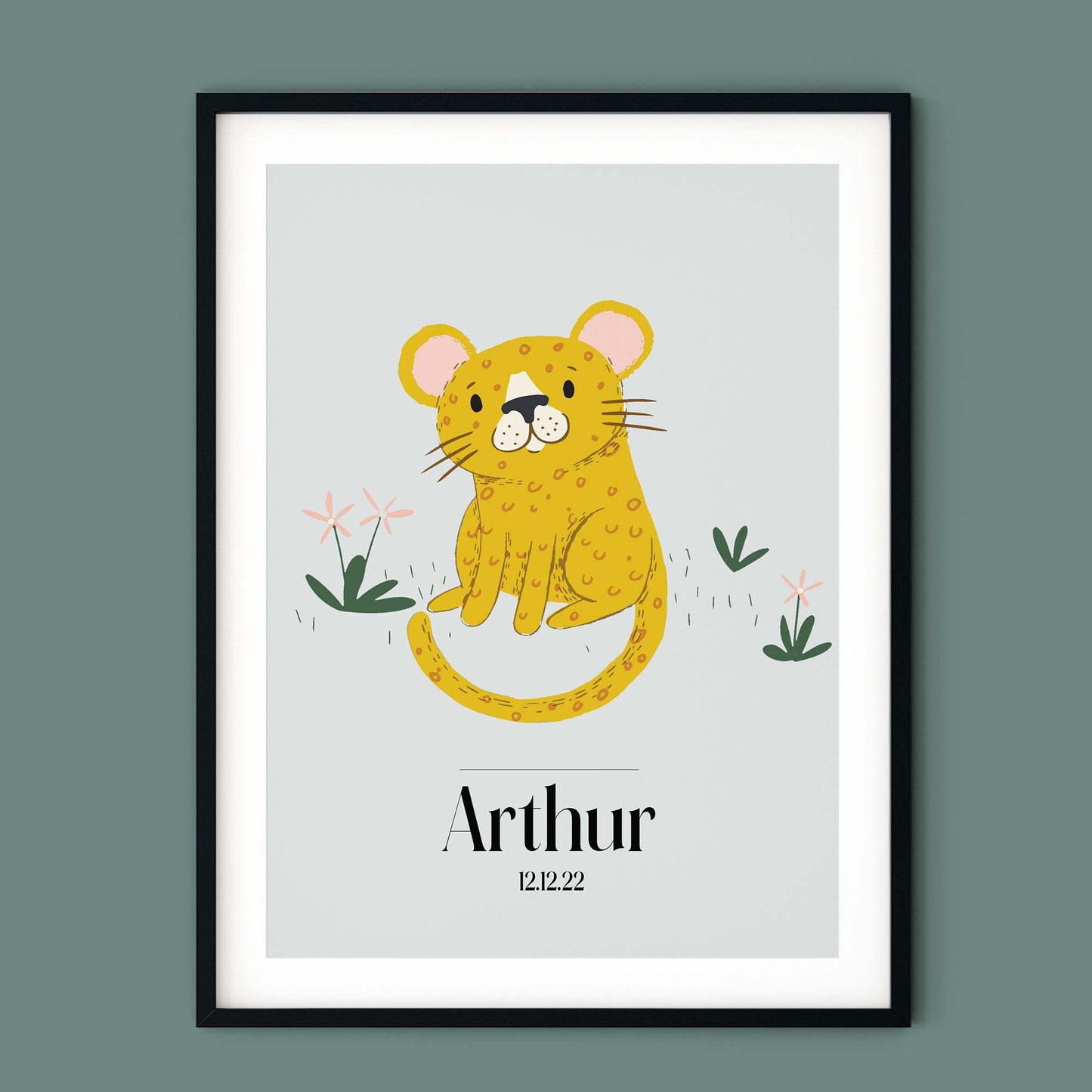 Leopard Art Print for Baby Nursery or Childrens Bedroom