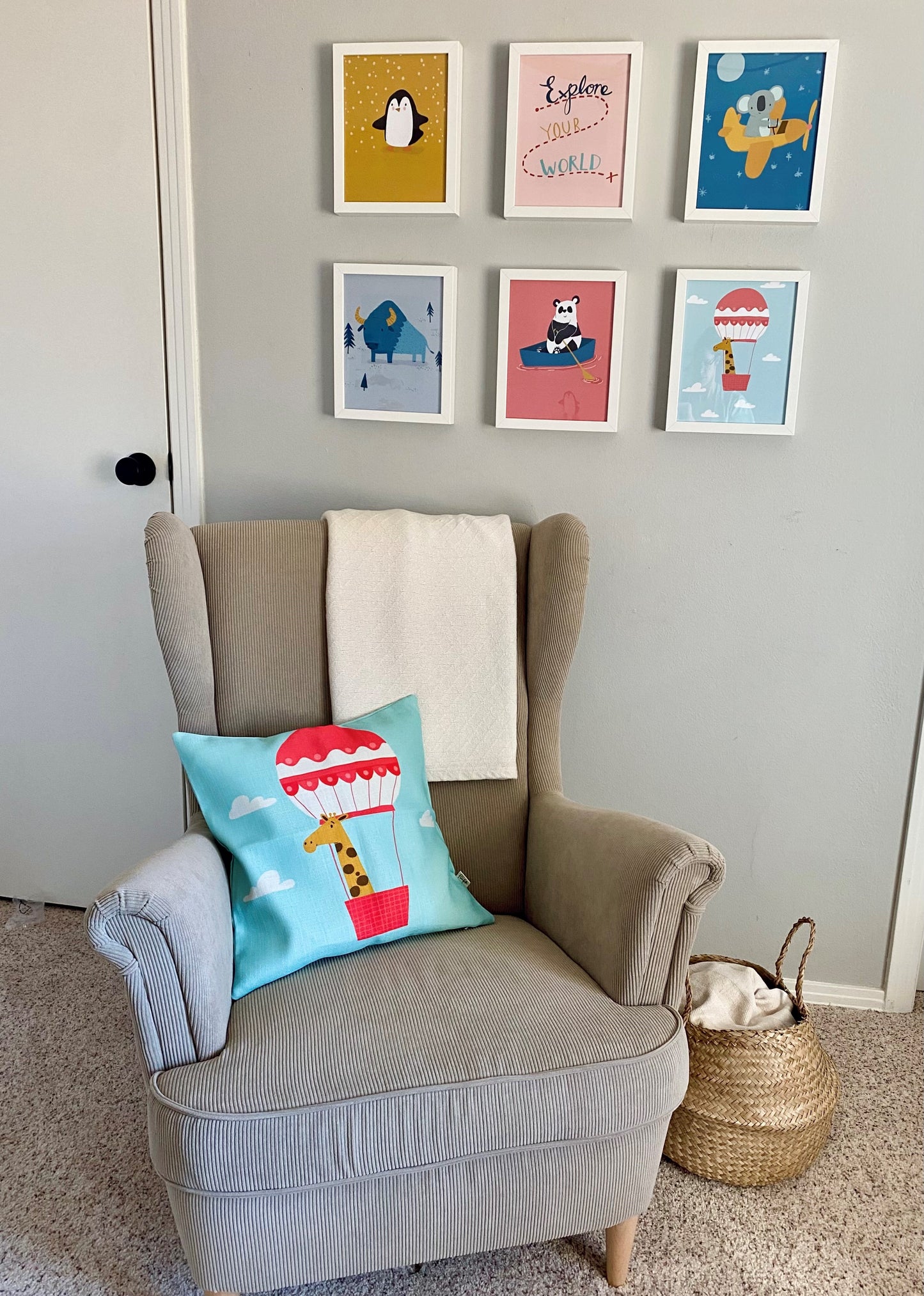 Adventure Animals Nursery Prints | Giclee Wall Art Print