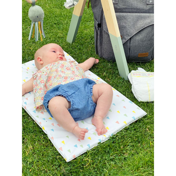 Triangle Print Baby Portable Changing Mat | Young Wild & Free Safari Edition