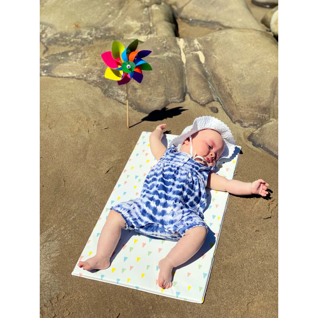 Triangle Print Baby Portable Changing Mat | Young Wild & Free Safari Edition