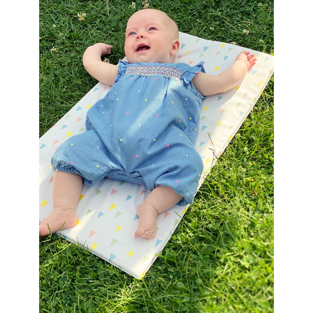Triangle Print Baby Portable Changing Mat | Young Wild & Free Safari Edition