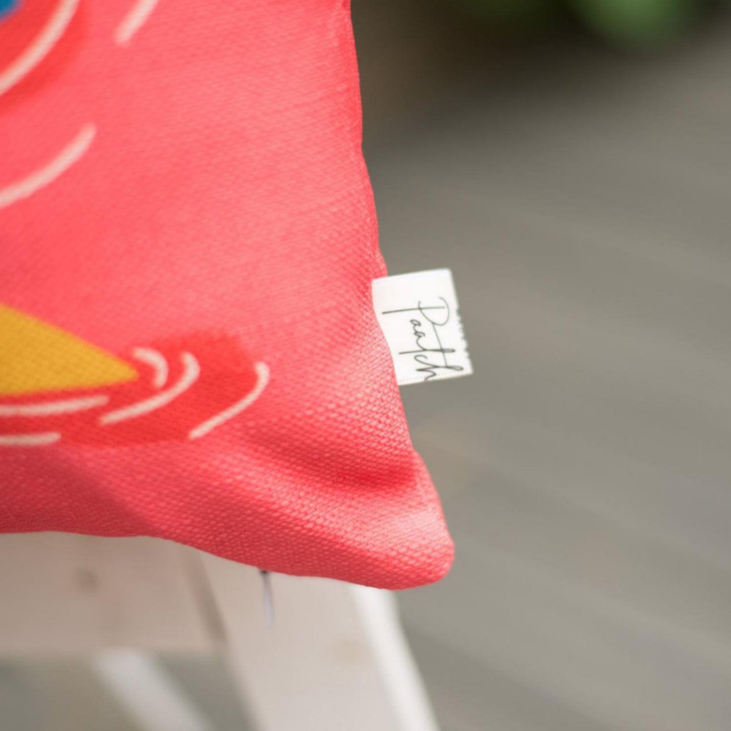 hot pink pillow, kids pink decor, kids coral bedroom, panda kids cushion, 18x18 cushion cover