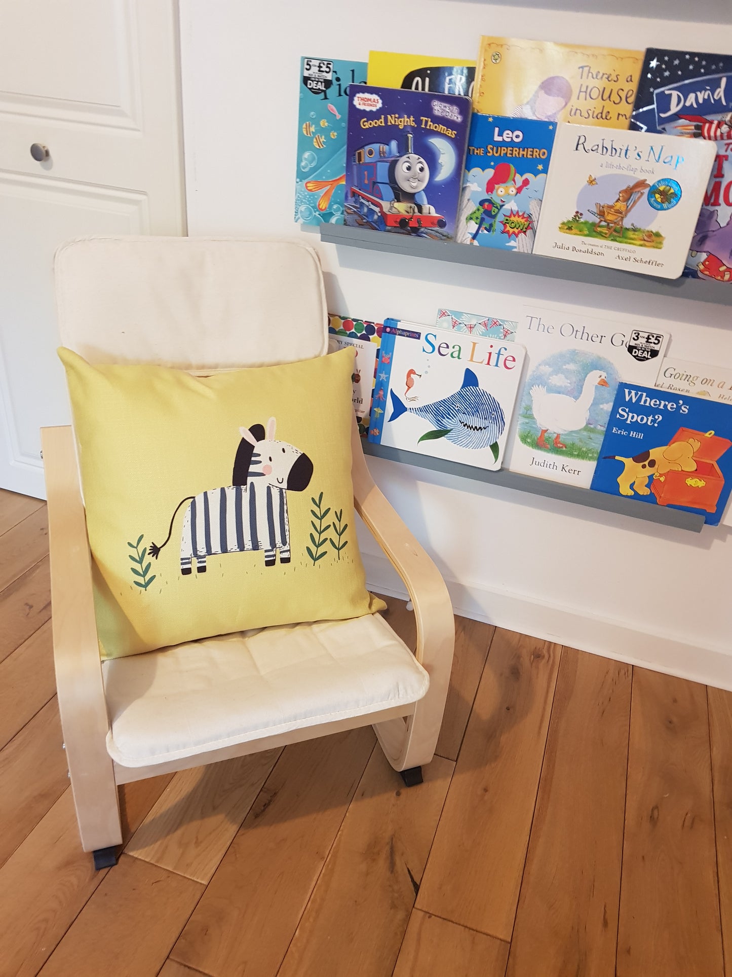 Zora Zebra Yellow Throw Pillow | Young, Wild & Free Range |  Kids Gift Idea