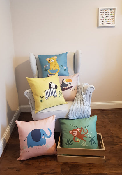 Elisha the Elephant Nursery Pillow Cover & Throw Pillow | Kids Gift Idea
