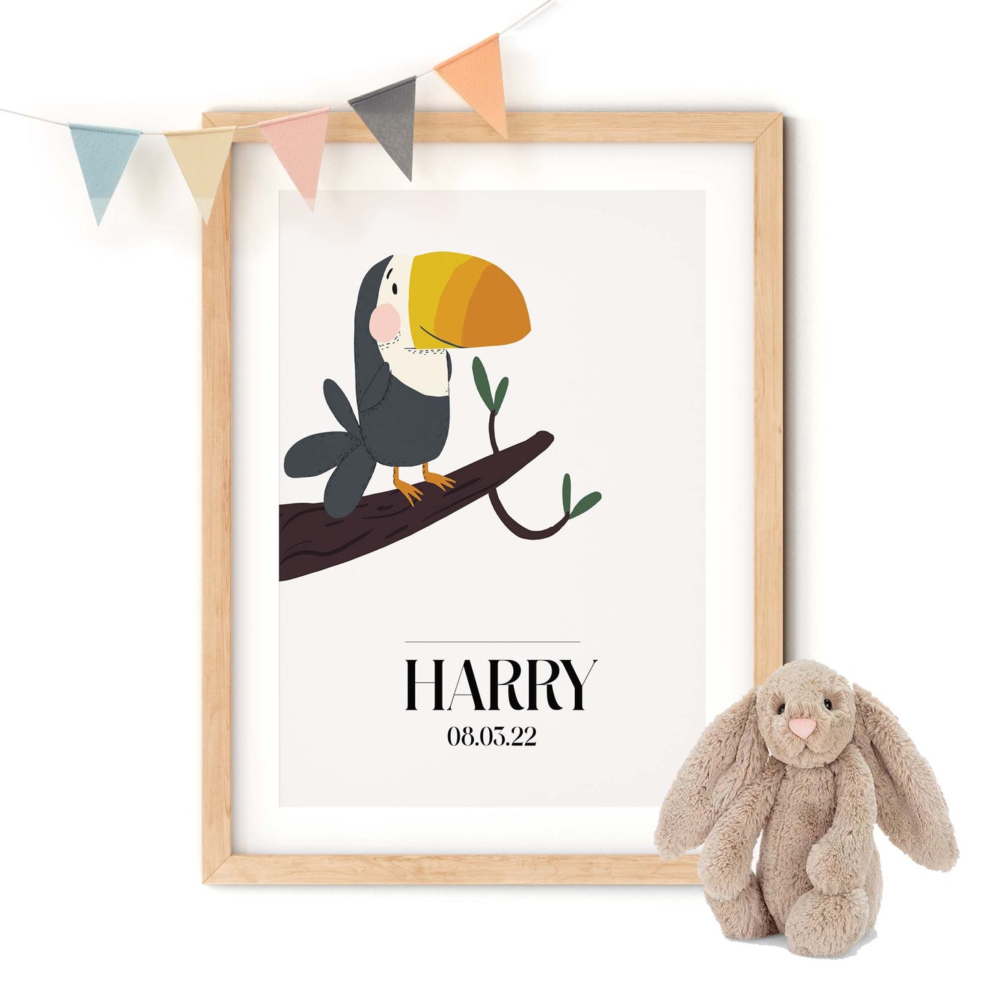 Toucan Nursery Art Print for Jungle Nursery and Kids Bedroom