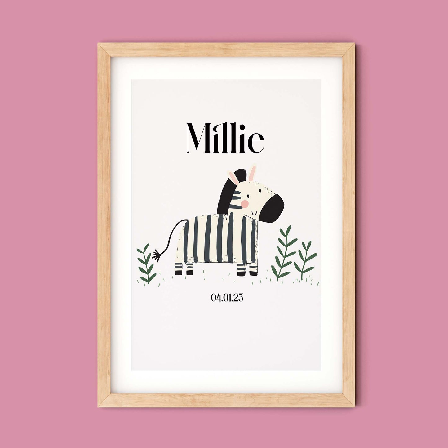 Zebra Wall Art Prints for Nursery and Kids Bedroom