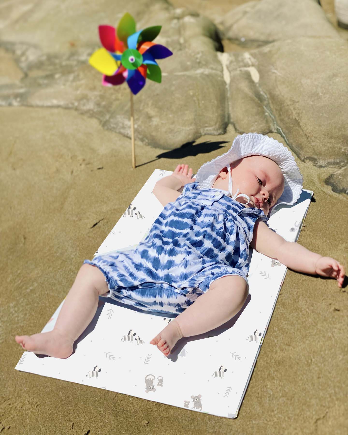Safari Animals Baby Travel Changing Mat | Young Wild & Free Safari Edition