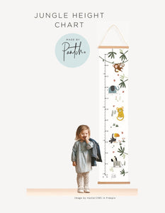 Jungle Animals Height Charts for Kids