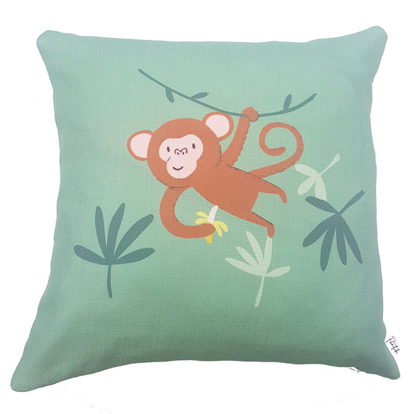 kids monkey cushion, kids animal cushion,nursery decor, nursery cushion