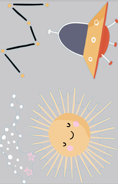 Space Wall Stickers Décor for Modern Baby Moon and Stars Nursery | Peel and stick wall decals for kids | Planets, Moon & Stars | Reach For The Stars Range